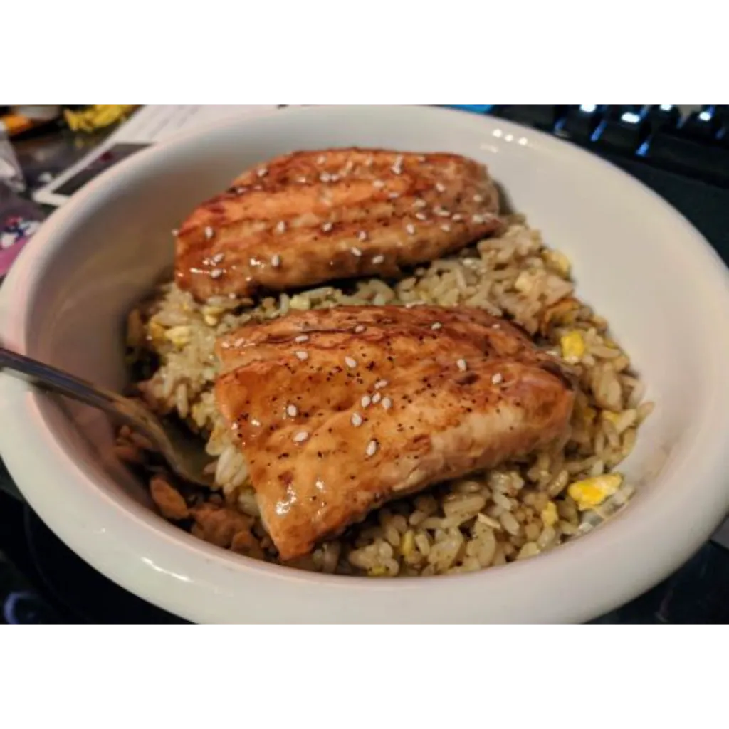 Asian Style Salmon Hibachi Bowl